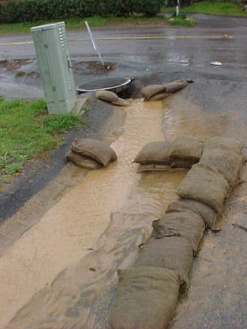 Torn pit liner