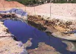 Torn pit liner